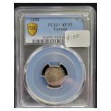 1888 CANADA 5c. PCGS AU55 GRADED