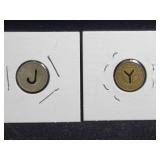 2 TRANSIT TOKENS, NEW YORK, JOLIET
