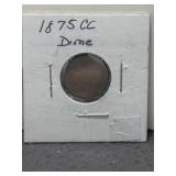 1875 CARSON CITY SEATED LIBERY DIME