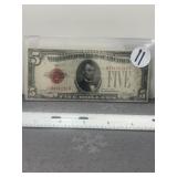 1928 $5 RED SEAL BILL