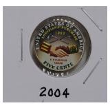 2004 COLORED LEWIS & CLARK JEFFERSON NICKEL