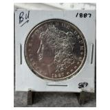 1887 - P MORGAN SILVER DOLLAR - UNCIRCULATED