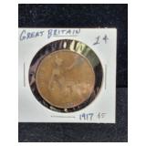 1917 GREAT BRITIAN 1 PENNY