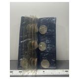 KENNEDY HALF DOLLAR COIN WALLET, 18 TOTAL COINS