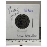 SHIELD US NICKEL, NO DATES