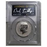 SIGNED NFL BOB LILLY PCGS PR70 2019-S REVRSE PROOF
