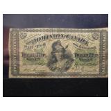 1870 CANADA 25c. "SHINPLASTER" NOTE