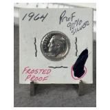 1964 PROOF ROOSEVELT DIME, 90% SILVER