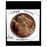 1 oz COPPER MORGAN ROUND