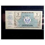 5c. MILITARY CERTIFICATE SERIES 472 (VF+)