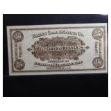 25c. OKLAHOMA, HAILEYVILLE INDIAN TERRITORY NOTE