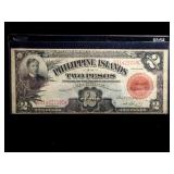 1929 PHILIPPINE RED SEAL 2 PESO SILVER CERT.