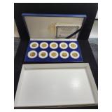 24K GOLD PLATED STATEHOOD QUARTER SET