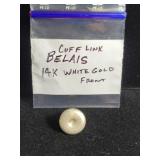 14K WHITE GOLD BELAIS CUFF LINK