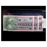 3 CONSECUTIVE 5c SERIES 661 MILITARY CERTS (GEM)