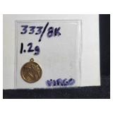 333 / 8K GOLD 1.2g VIRGO PENDANT