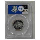 90% SILVER CONNECTICUT QUARTER PCGS PR70DCAM