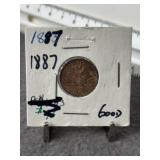 1887 INDIAN CENT