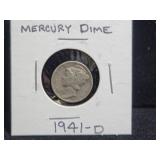 1941-D MERCURY DIME