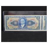 3 CONSECUTIVE BRAZIL CRUZEIROS BANK NOTES (AU)