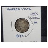1897-P BARBER DIME
