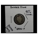 1894-P BARBER DIME