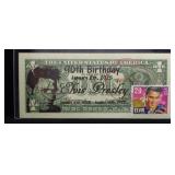 $1 2021 ELVIS PRESLEY NOTE & STAMP (GEM UNC)