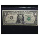 $1 1963-B *STAR* "BARR"  NOTES (CU)