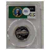 90% SILVER WASHINGTON QUARTER PCGS PR70DCAM