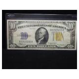 1934-A $10 NORTH AFRICA WW II SILVER CERT (VF+++)