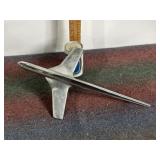 55 FORD ROCKET PLANE ORIG. CHROME HOOD ORNAMENT