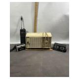 VINTAGE GENERAL ELECTRIC RADIO, MAXON, CAMERA