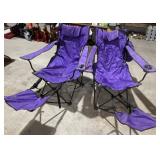 PURPLE CAMPING CHAIRS