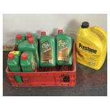 7 QUARTS QUAKER STATE 10-30 OIL & ANTIFREEZE FULL