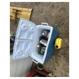 ROLLING COOLER W/ HEATER & FLUIDS