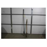 LARGE SPUD BAR AND VINTAGE PIPE BENDER