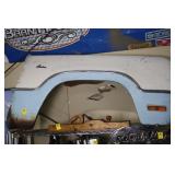 VINTAGE BLUE & WHITE TRUCK FENDER