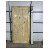 NOTTY PINE BARN DOOR W/ HARDWARE, 40" X 48"
