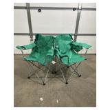 2 GREEN CAMPING CHAIRS