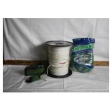 VTG. CLOTHES LINE, SPOOL OF ROPE CORD