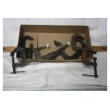 6 - VARIOUS SIZED C-CLAMPS