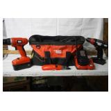 SET OF BLACK & DECKER 18V CORDLESS DRILLS, UNTESTD