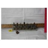 SEVERAL BURR BITS IN HOLDER