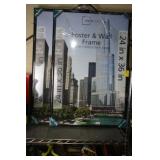 24" X 36" PLASTIC POSTER FRAMES - 2 TOTAL