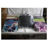 IT. RECORD PLAYER W/ VYNAL RECORDS