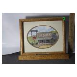 FRAMED SALOOON ART 11X9'