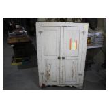 ANTIQUE WOODEN FARMHOUSE JELLY CUPBOARD