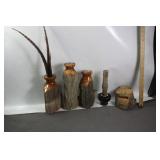 NATURAL RUSTIC BARN WOOD DECOR, VASES