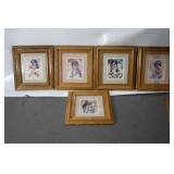 5 SMALL FRAMED NATIVE AMERICAN PRINTS