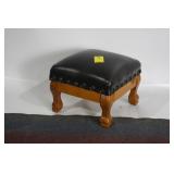 WOOD & LEATHER FOOTREST 12'